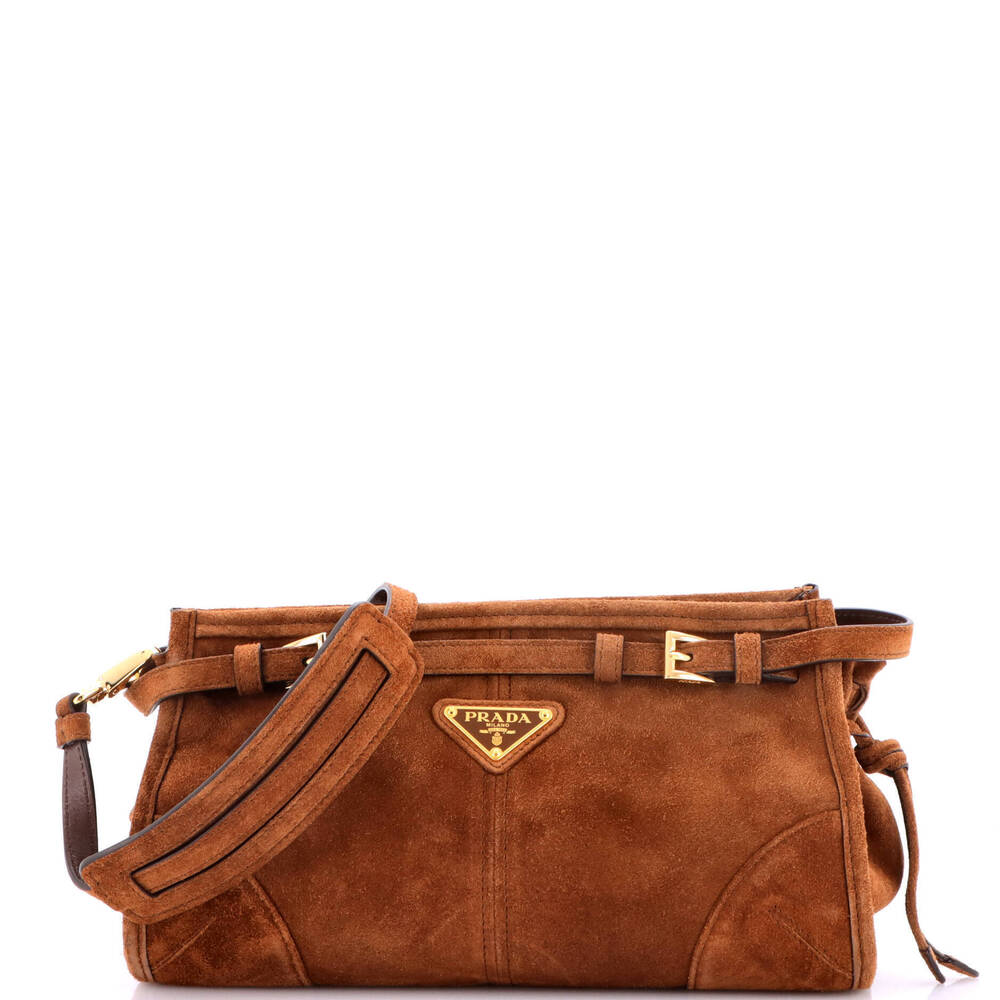 Prada Small Bonnie Handbag Suede